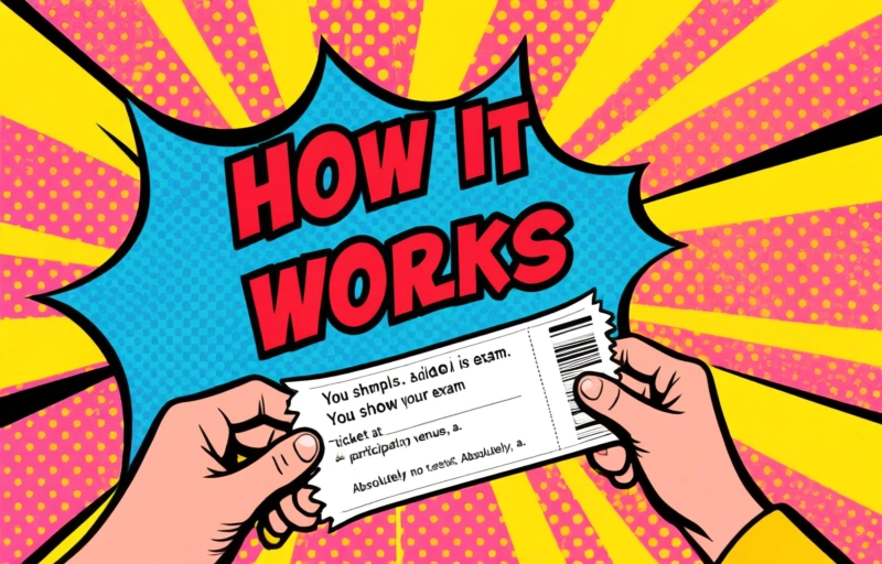 Visual representation of Turn Exam Admission Tickets into Theme Park Discounts