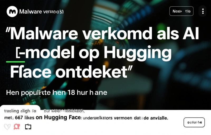 Visuele weergave van Malware vermomd als AI-model op Hugging Face ontdekt