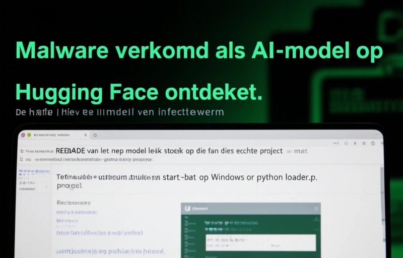 Visuele weergave van Malware vermomd als AI-model op Hugging Face ontdekt