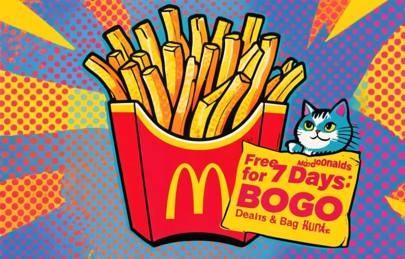 McDonald's Free Fries for 7 Days: BOGO Deals & Cat Bag Launch