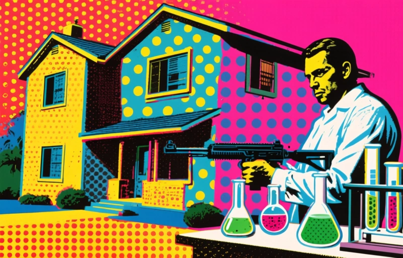 Armas ilegales halladas en casa con laboratorio biológico en Las Vegas