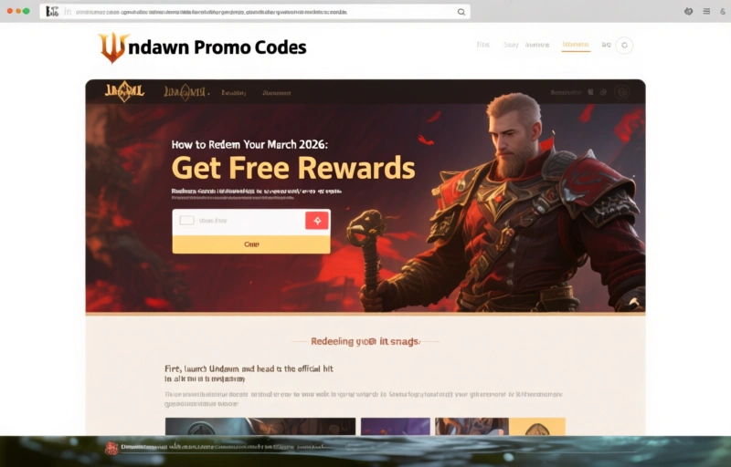 Visual representation of Undawn Promo Codes March 2026