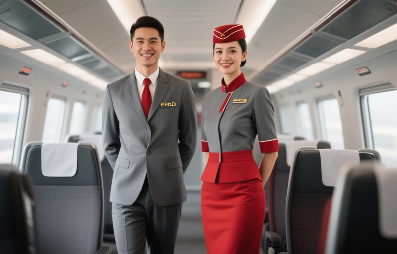 Visual representation of Etihad Rail Reveals First Passenger Uniform Designs