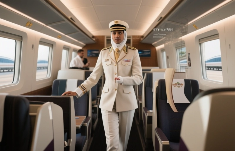 Visual representation of Etihad Rail Reveals First Passenger Uniform Designs