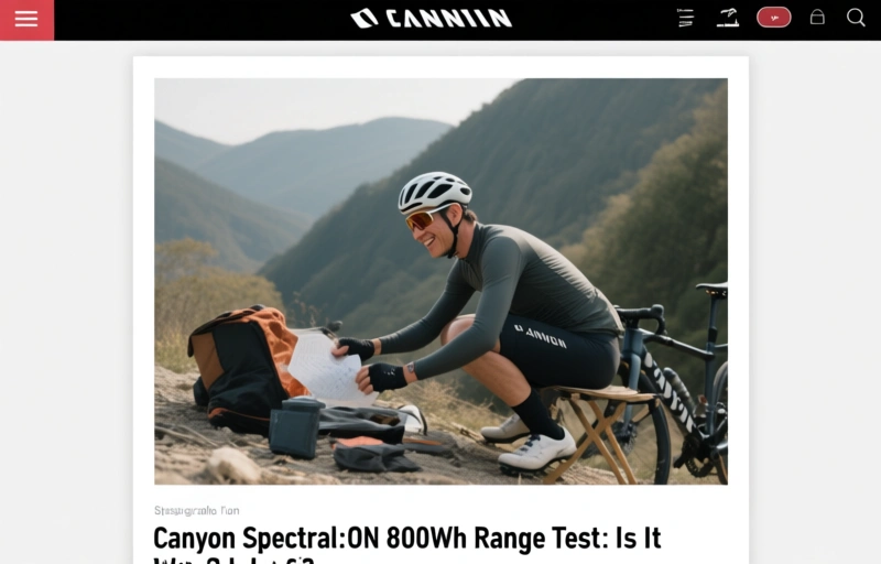 Canyon Spectral:ON 800Wh Range Test: Is It Worth It?