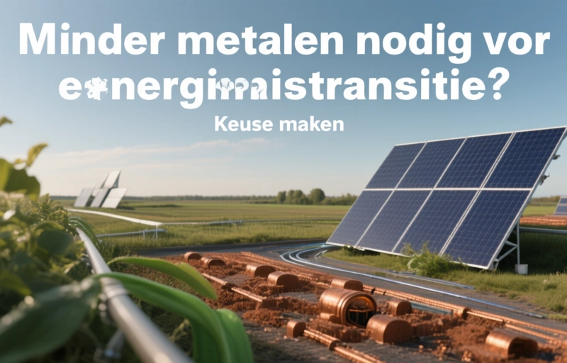 Visuele weergave van Minder metalen nodig voor energietransitie? Keuze maken