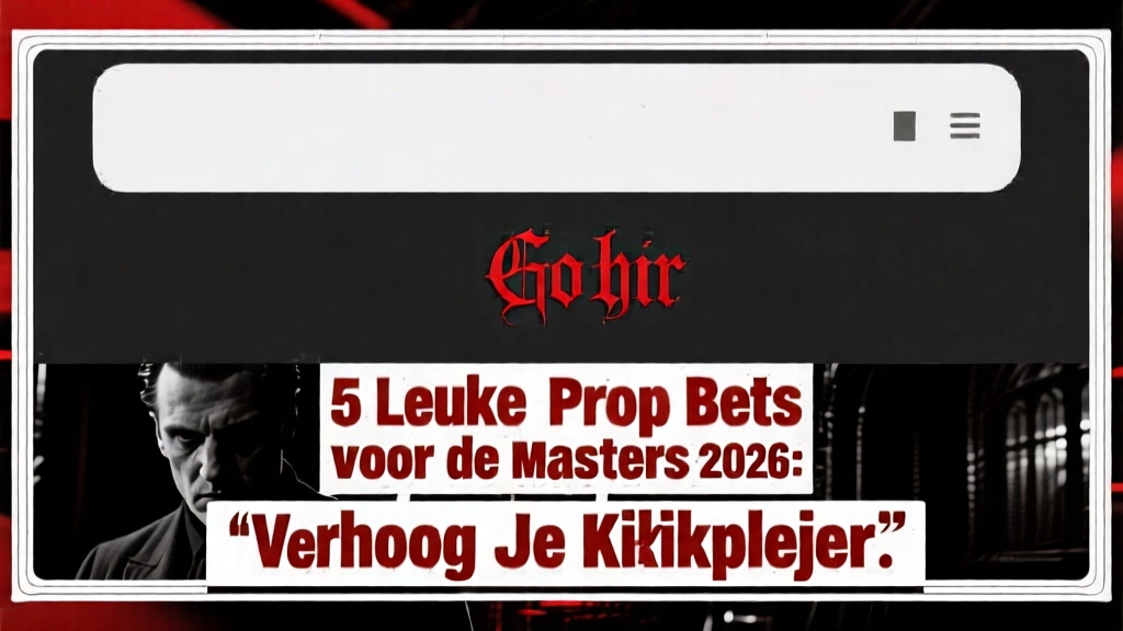 5 Leuke Prop Bets voor de Masters 2026: Verhoog Je Kijkplezier