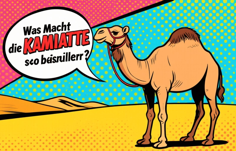 Visuelle Darstellung von Kamelatte