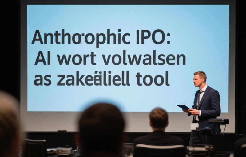 Visuele weergave van Anthropic IPO