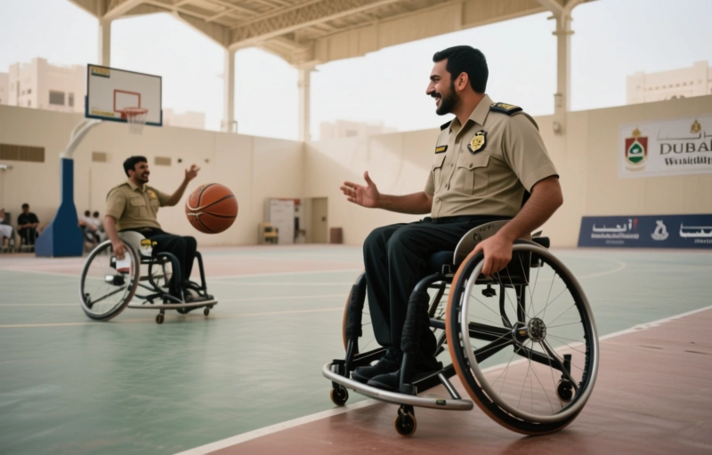 Dubai Police vs Municipality in Wheelchair Basketball Final