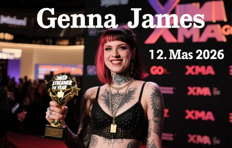 Visuelle Darstellung von Genna James fĂŒr âInked Streamer of the Yearâ nominiert
