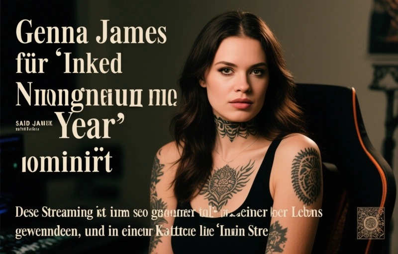 Visuelle Darstellung von Genna James fĂŒr âInked Streamer of the Yearâ nominiert