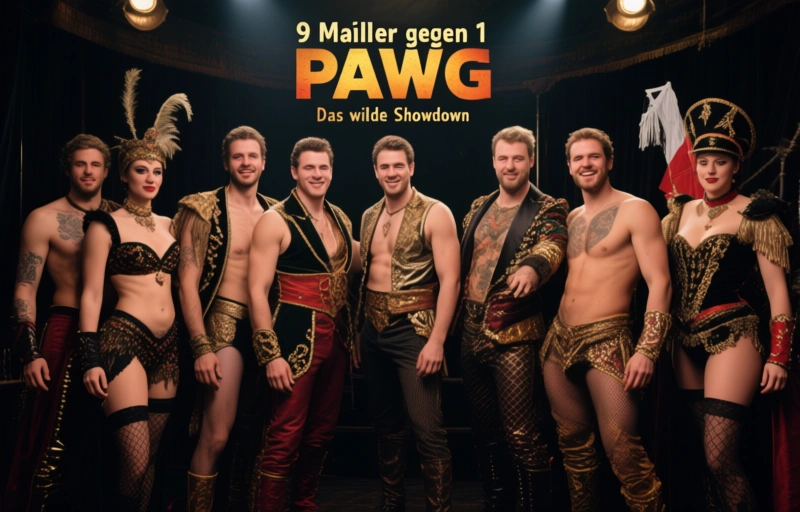 Visuelle Darstellung von 9 Männer gegen 1 PAWG