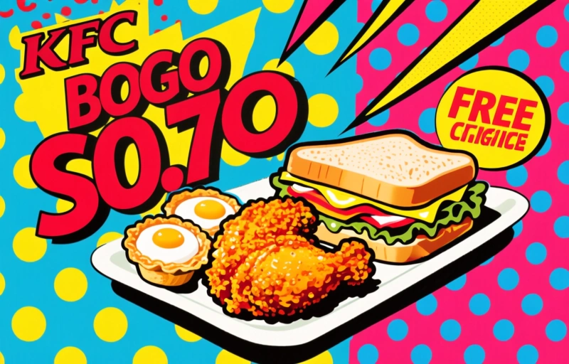 KFC Flash Sale: BOGO Crispy Chicken, $0.75 Egg Tarts, Free Sandwich