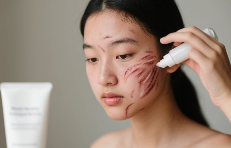 Visual representation of Teens' Skin Damage from Overusing Skincare Products