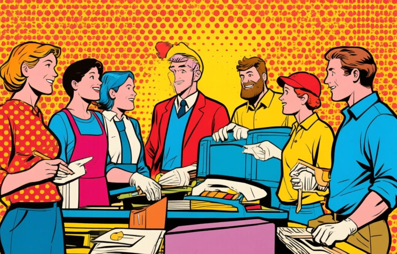 Visuele weergave van Superhelden in Wijk