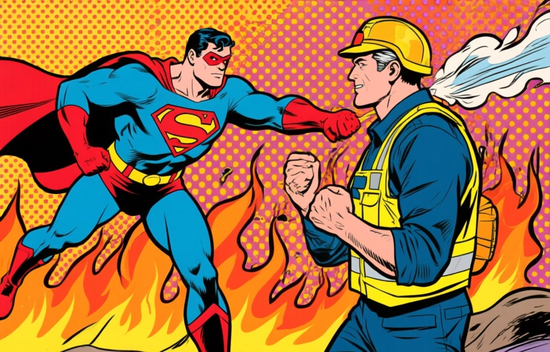 Visuele weergave van Superhelden in Wijk