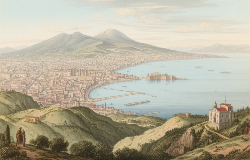 Visual representation of Naples from the Hills