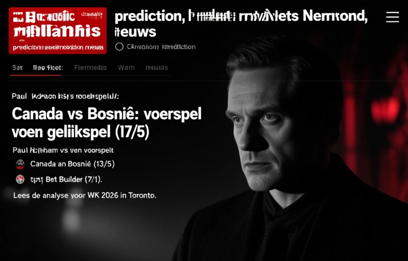 Canada vs Bosnië: voorspel een gelijkspel (13/5) en een Bet Builder (7/1)