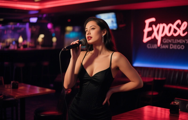 Visuelle Darstellung von Katie Morgan live im Exposé Gentlemen's Club San Diego