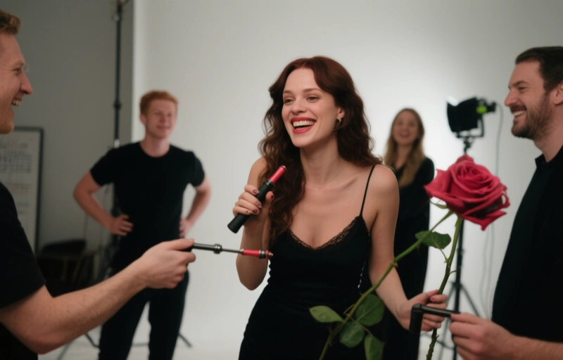 Jasmine Rose feiert Studio-Debüt mit Fickmaschine