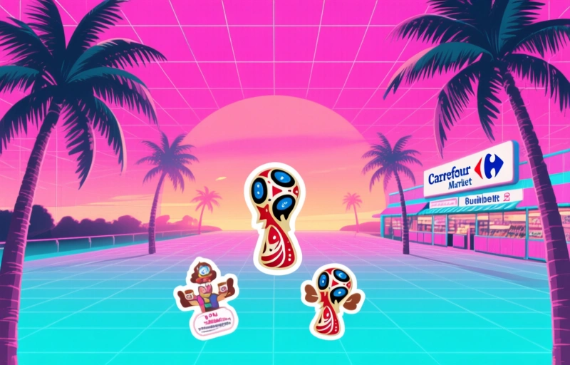 WK-stickers ruilen bij Carrefour Market in Rumbeke op 27 juni