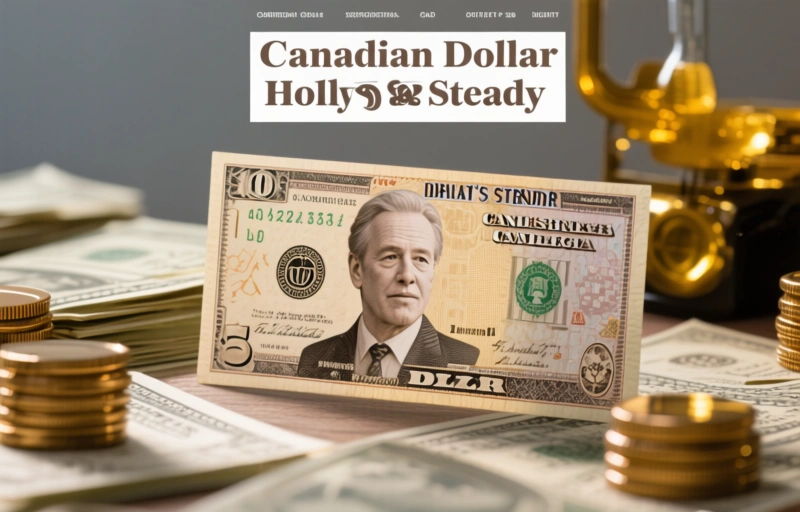 Visual representation of Canadian Dollar Holds Steady