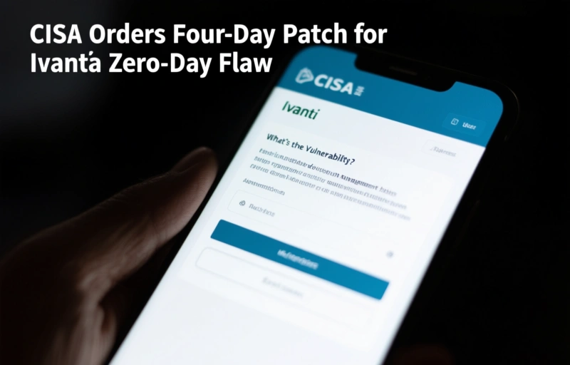 Visual representation of CISA Orders Four-Day Patch for Ivanti Zero-Day Flaw