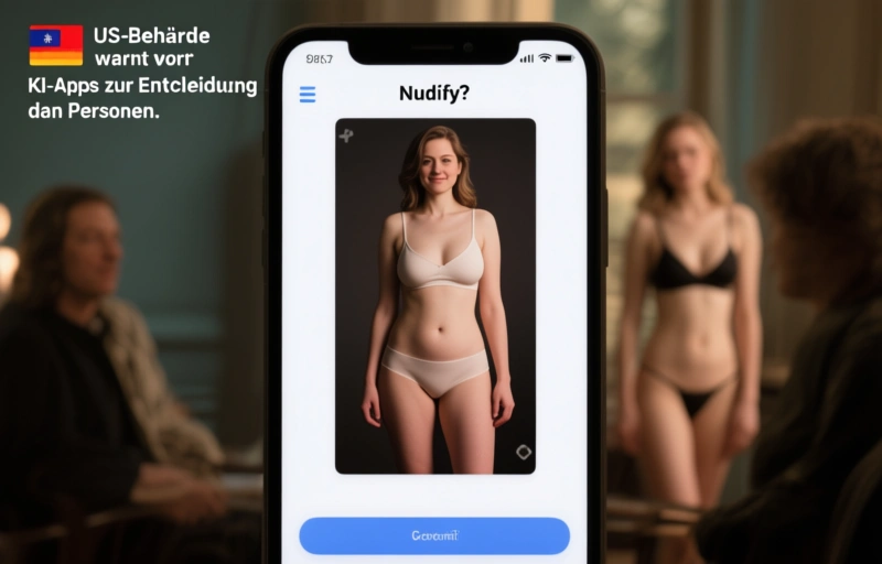 Visuelle Darstellung von US-Behörde warnt vor KI-Apps zur Entkleidung von Personen