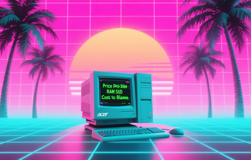 Acer PC Price Hike Coming in 2026: RAM & SSD Costs to Blame