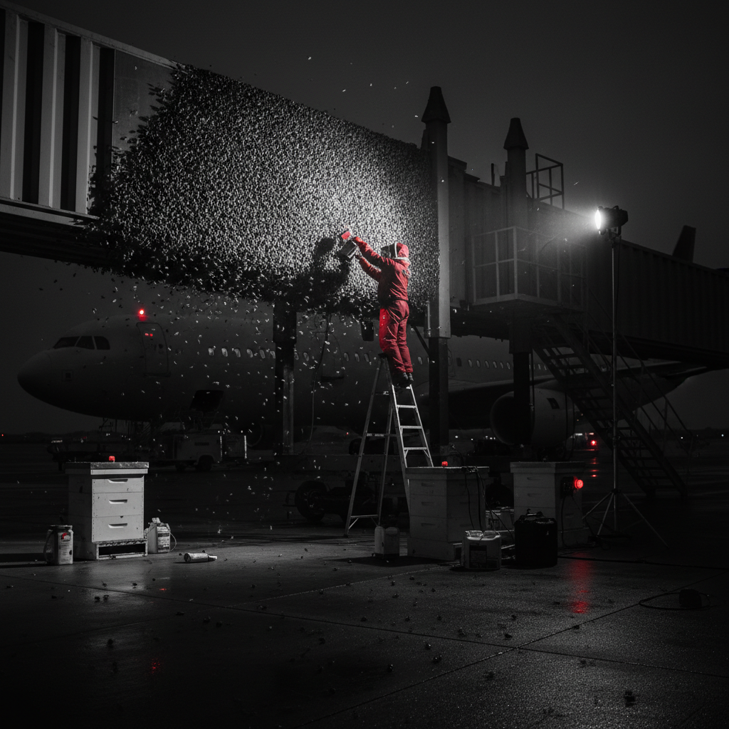 Bee Swarm Grounds Airport Gate: Expert Removal Saves Day