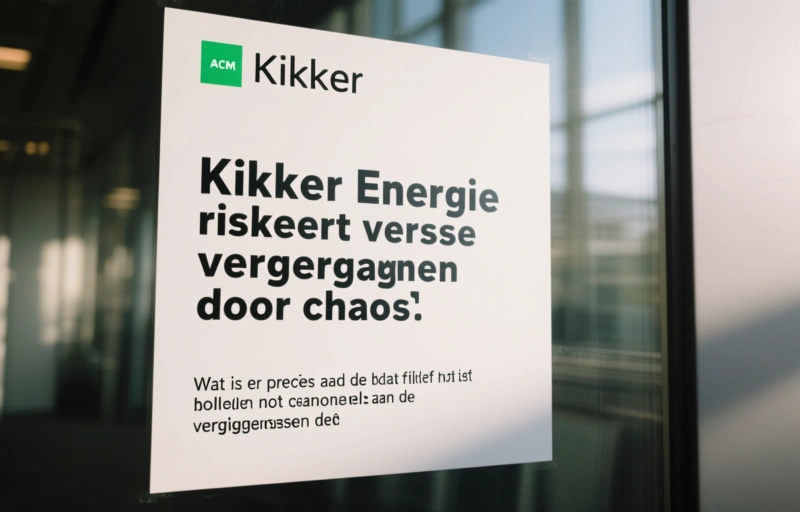 Visuele weergave van Kikker Energie riskeert verlies vergunning door chaos