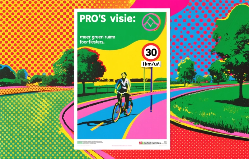 PRO's visie: 30 km/u, meer groen en ruimte voor fietsers