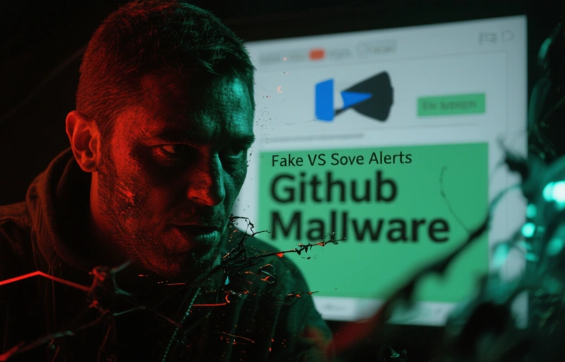 Visual representation of Fake VS Code Alerts Infect GitHub Developers with Malware