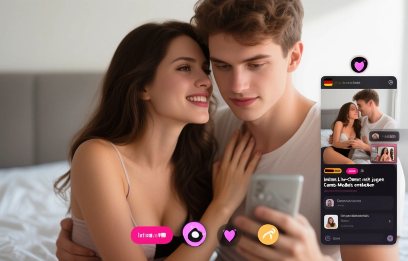 Visuelle Darstellung von Intime Live-Chats mit jungen Cams-Models entdecken