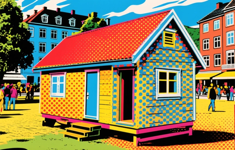 D66 Bergen plaatst tiny house op Plein voor bewustwording