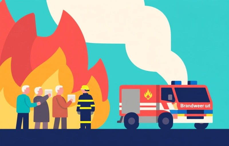 Brandweer rukt uit voor grote brand: veiligheidslessen voor senioren