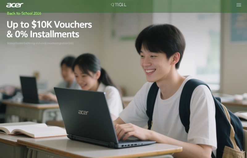 Acer Back-to-School 2026: Up to $10K Vouchers & 0% Installments