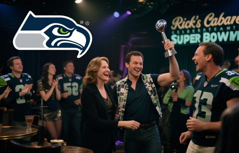 Rick's Cabaret Celebrates Seahawks Super Bowl Win