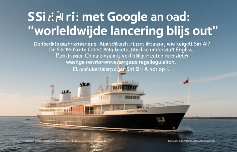 Visuele weergave van Siri AI met Google aan boord