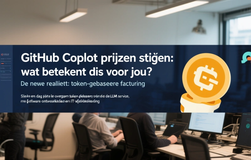 Visuele weergave van GitHub Copilot prijzen stijgen