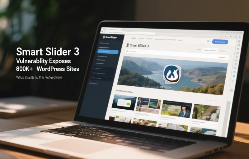Visual representation of Smart Slider 3 Vulnerability Exposes 800K+ WordPress Sites