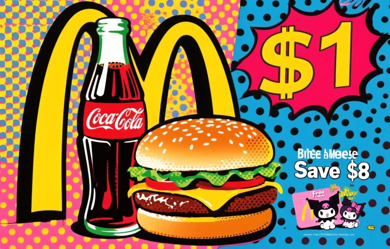 McDonald's $1 Large Coke & Fortune Burgers Save $8 with Free Melody & Kuromi Gifts
