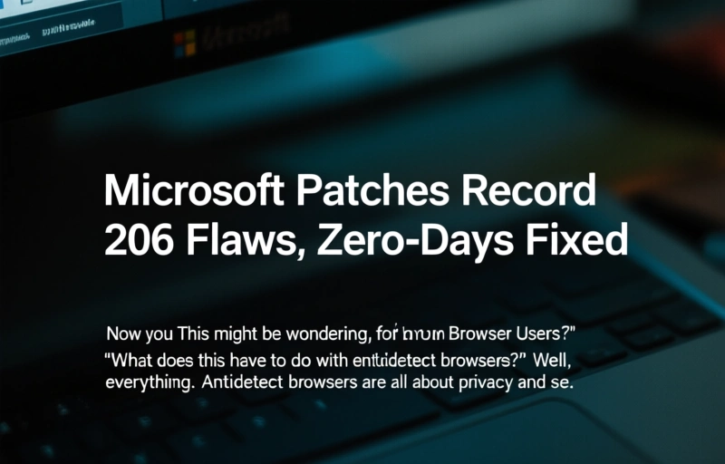 Visual representation of Microsoft Patches Record 206 Flaws, Zero-Days Fixed