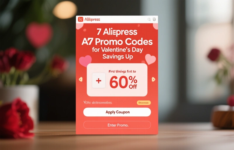 Visual representation of 7 AliExpress Promo Codes for Valentine's Day Savings Up to 60% Off