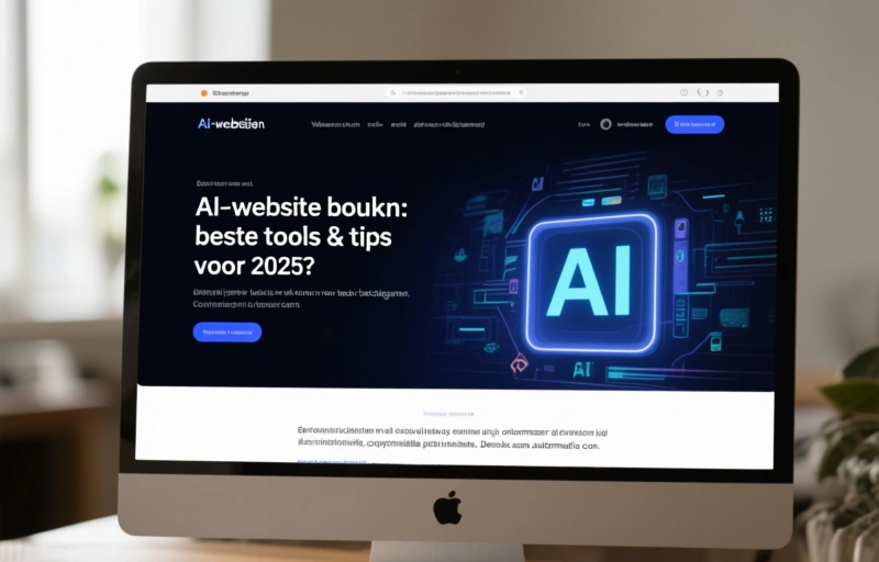 Visuele weergave van AI-website bouwen