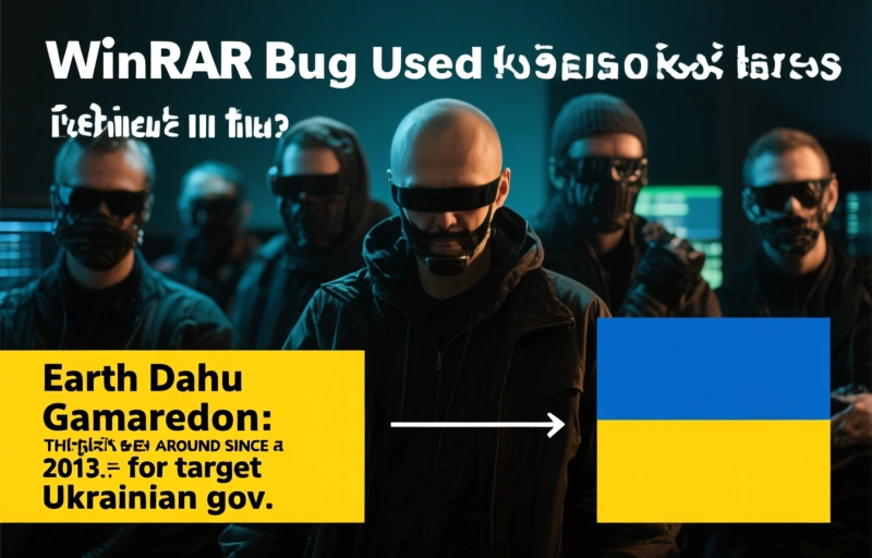 Visual representation of WinRAR Bug Used by Russian Hackers to Target Ukraine