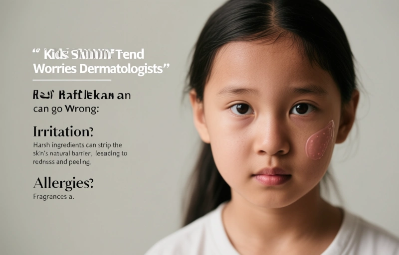 Visual representation of Kids' Skincare Trend Worries Dermatologists