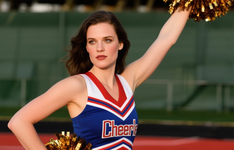 Visuelle Darstellung von Cheerleader Kait über Tabu und Mainstream in der Elle