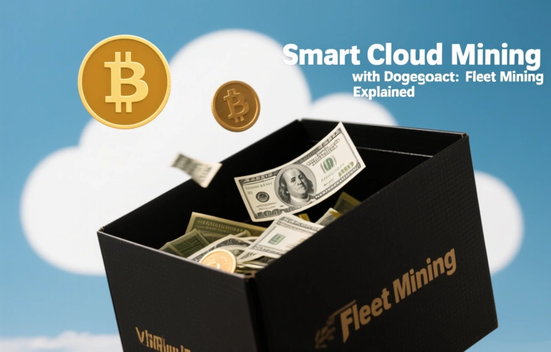 Visual representation of Smart Cloud Mining with Dogecoin